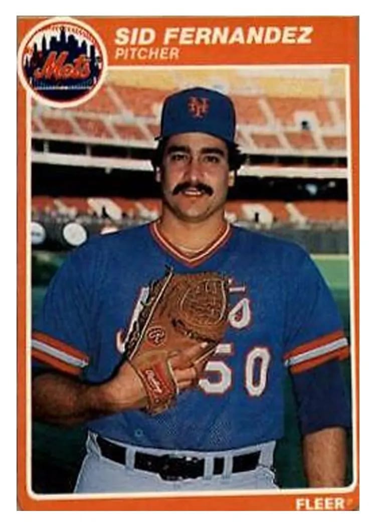 1985 Fleer Sid Fernandez #77 card