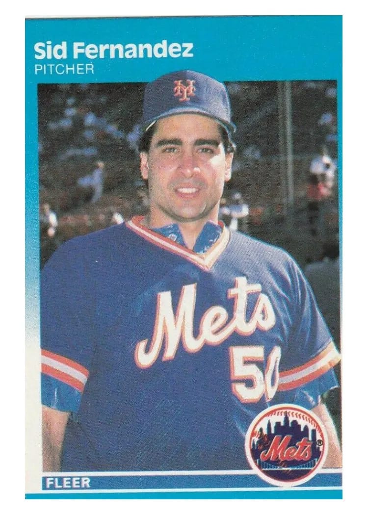 1987 Fleer Sid Fernandez #8 card