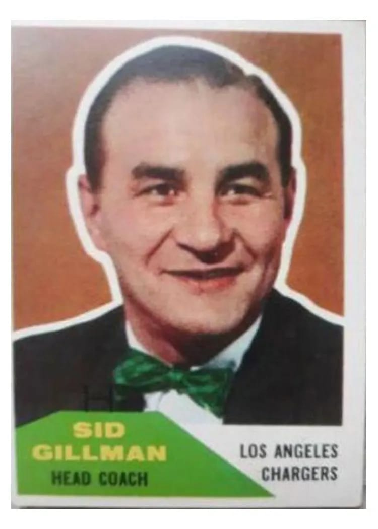 1960 Fleer Sid Gillman #7 card