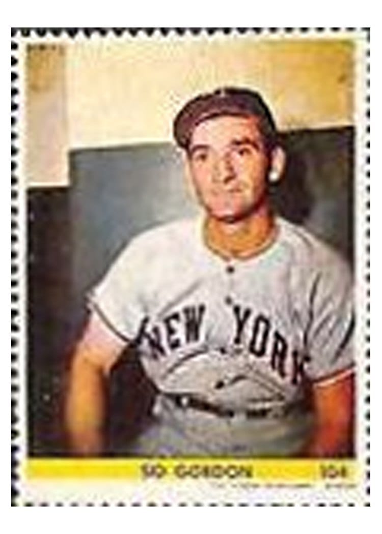 1949 Eureka Sportstamps Sid Gordon #104 card
