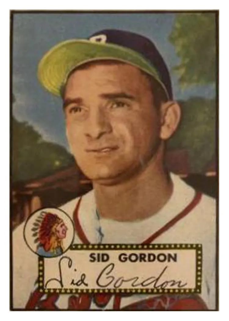 1952 Topps Sid Gordon #267 card