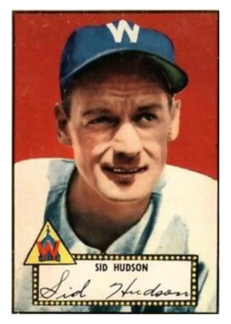 1952 Topps Sid Hudson #60 card