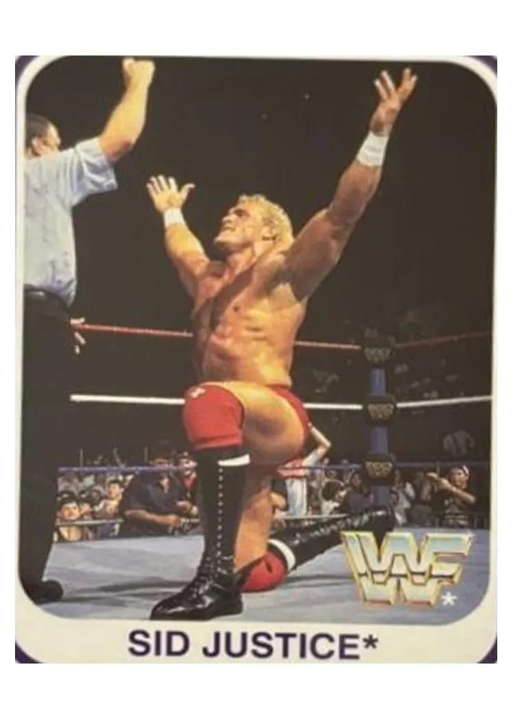 1991 Merlin WWF Sid Justice Italian #14 card