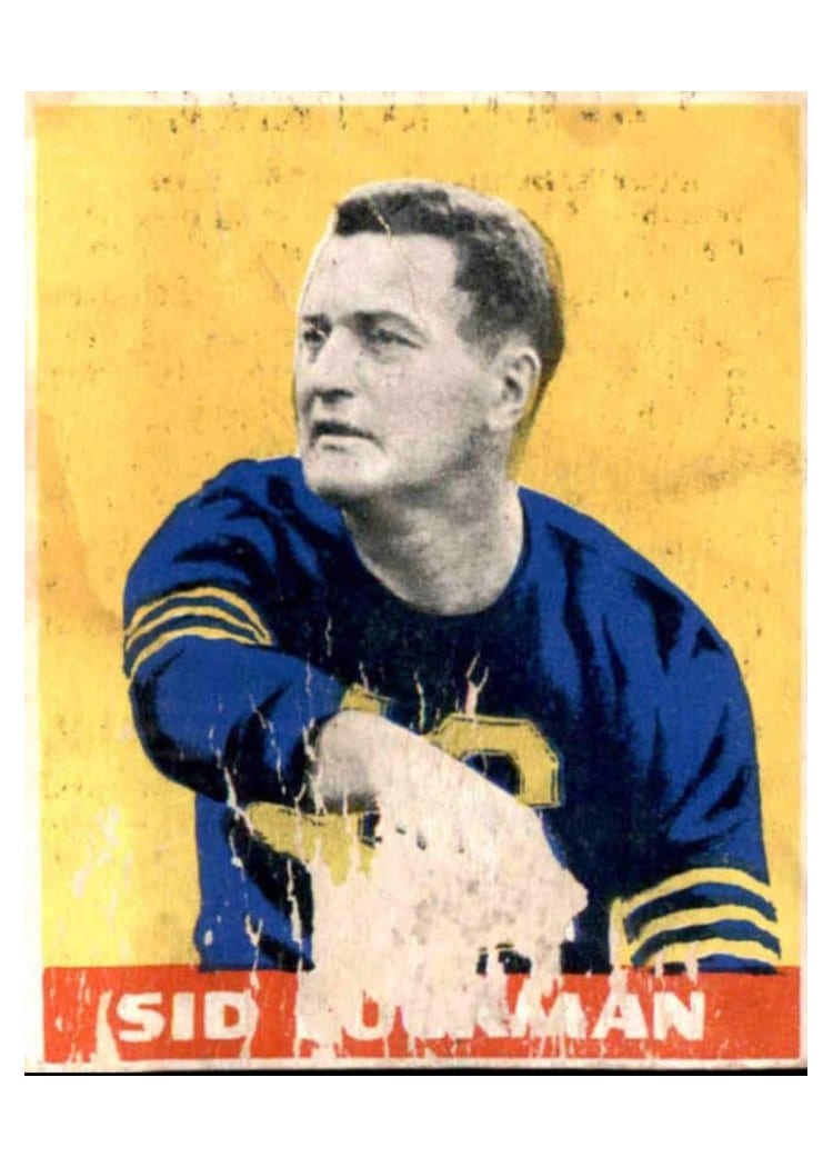 1948 Leaf Sid Luckman #1 card