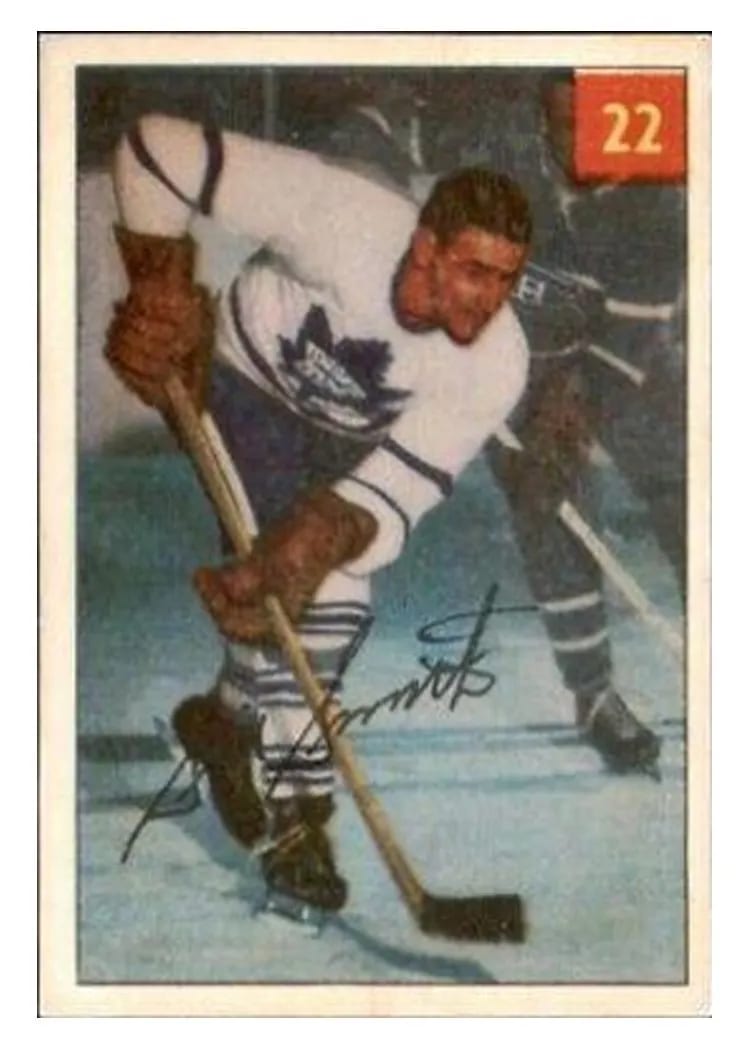 1954 Parkhurst Sid Smith #22 card