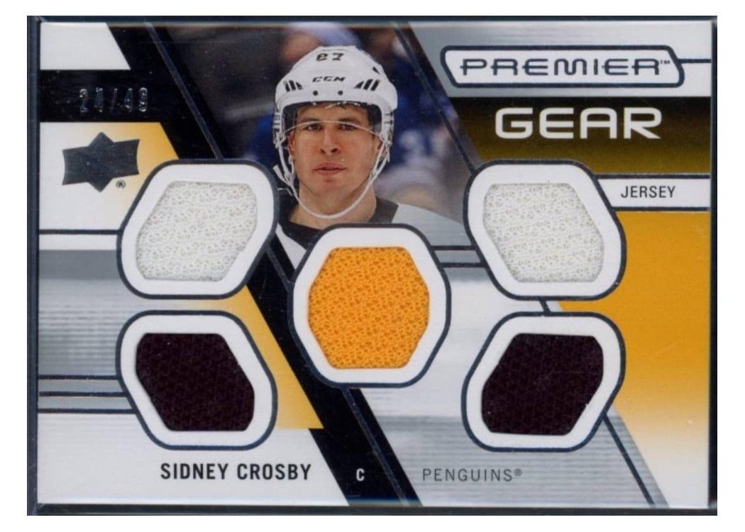 2021-22 Upper Deck Premier Premier Gear Jersey Sidney Crosby #PG-SC card