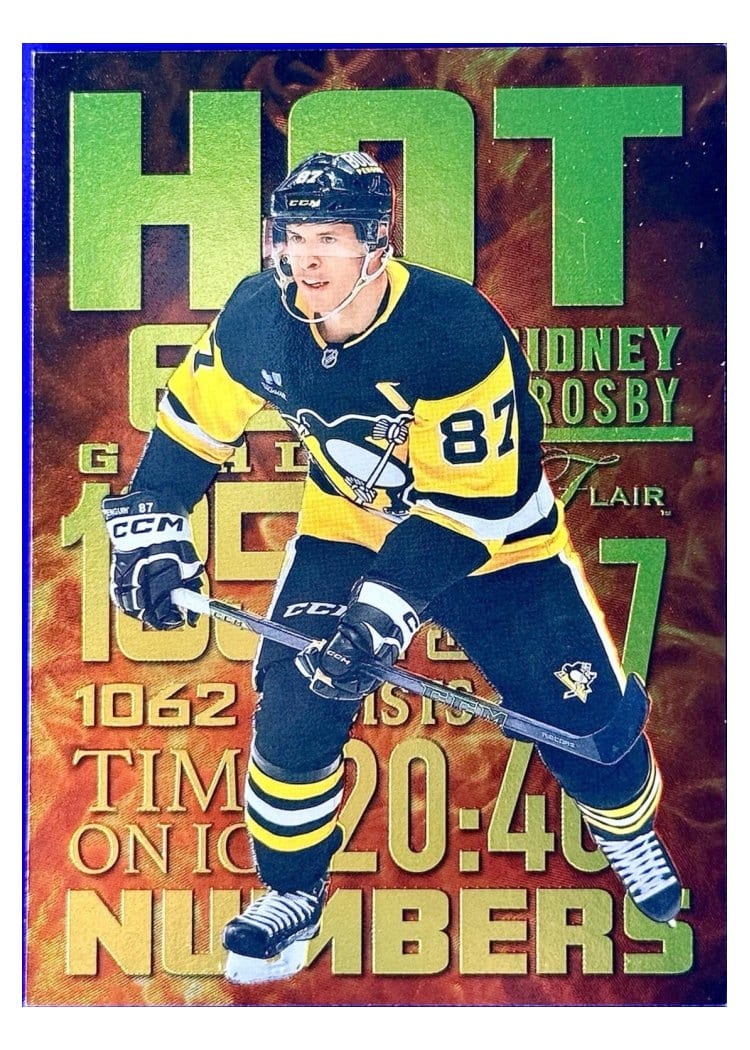 2025-26 Flair Hot Numbers Sidney Crosby #HN-18 card
