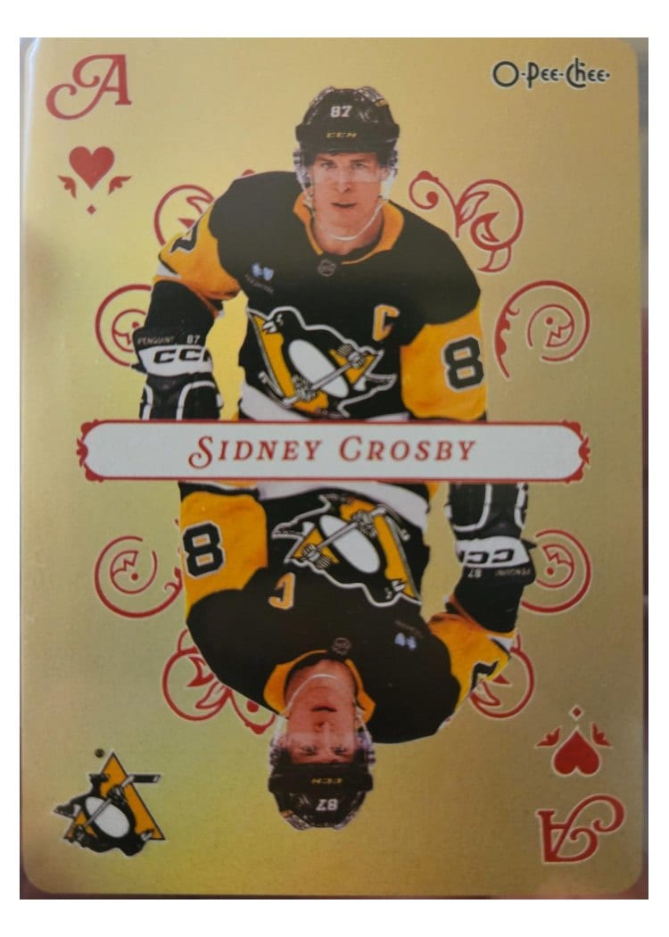2025-26 O-Pee-Chee Playing Cards Sidney Crosby #A-HEARTS card
