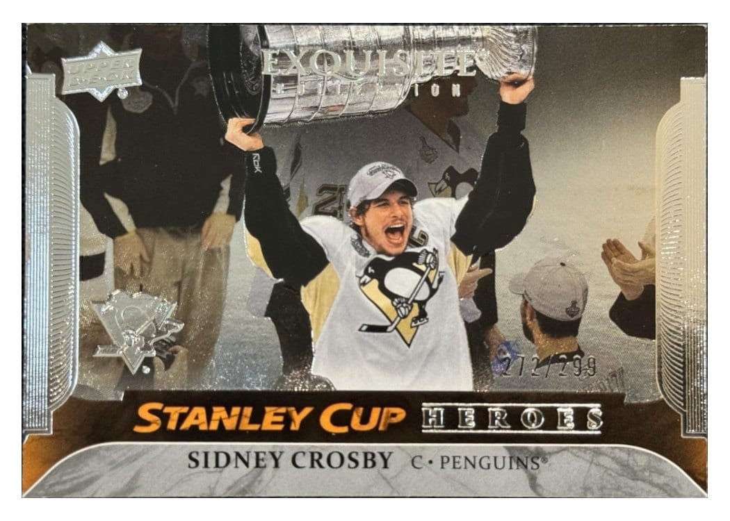 2025-26 Upper Deck Black Diamond Exquisite Stanley Cup Heroes Sidney Crosby #ESC-SC card