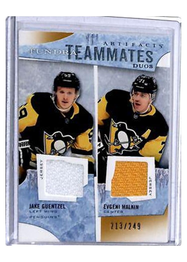 2021-22 Upper Deck Artifacts Tundra Teammates Duos Sidney Crosby/Evgeni Malkin #T2-PIT card