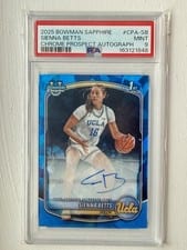 2025-26 Bowman Sapphire Chrome Prospect Autographs Sapphire Sienna Betts #CPA-SB card