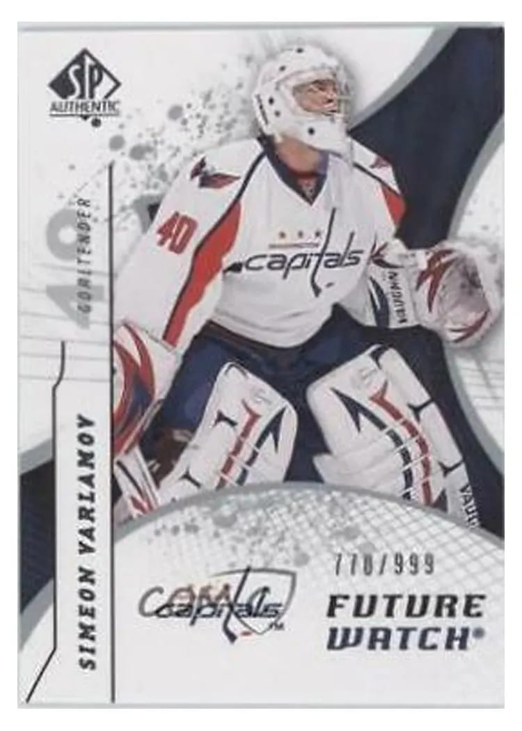 2008 SP Authentic Simeon Varlamov #176 card