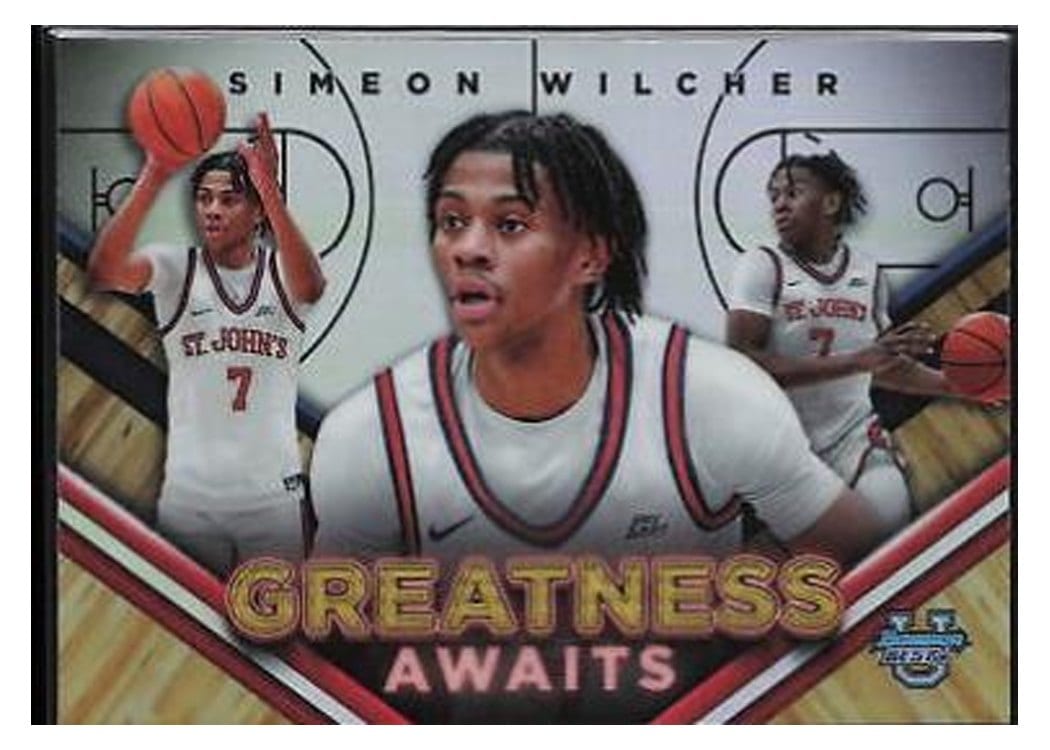 2023-24 Bowman University Best Greatness Awaits Simeon Wilcher #GA-18 card