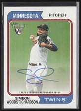 2023 Topps Heritage Real One Autographs Simeon Woods Richardson #ROA-SWR card