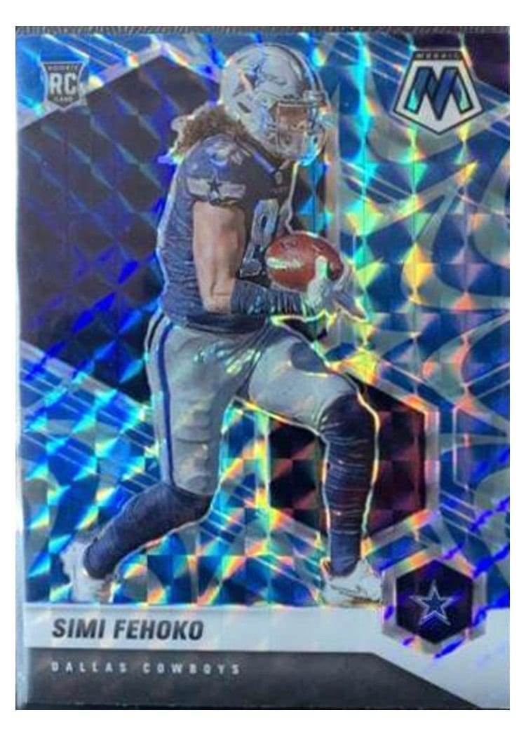 2021 Panini Mosaic Base Set Simi Fehoko Reactive Blue Mosaic #341 card