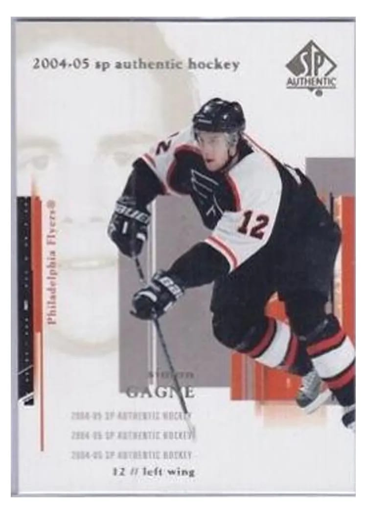 2004 SP Authentic Simon Gagne #67 card