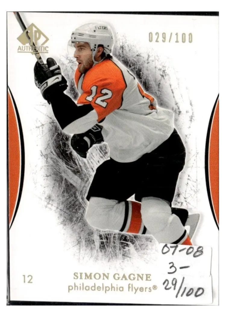 2007 SP Authentic Simon Gagne #2 card