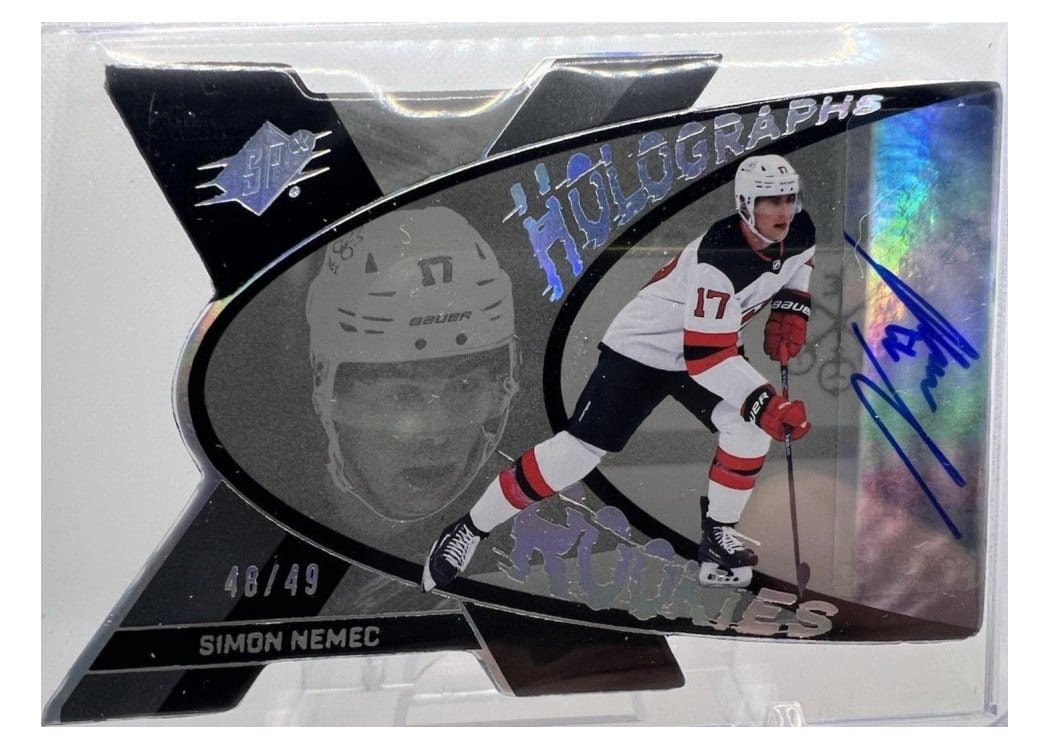 2023-24 SPx Autograph Holograph Rookies Simon Nemec #HGR-SN card