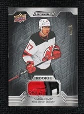 2023-24 Upper Deck Engrained Base Ebony Premium Memorabilia Simon Nemec #141 card