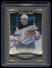 2024-25 Upper Deck Stature 2023-24 Base Update Auto Simon Nemec #45 card