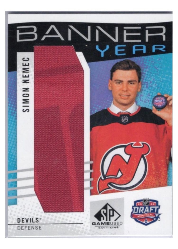 2025-26 SP Game Used NHL Draft Banner Year Relics Simon Nemec #BYD-SN