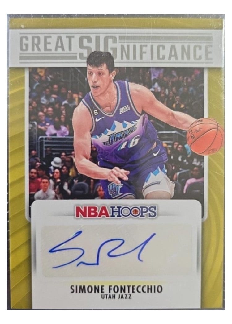 2023-24 Hoops Great SIGnificance Simone Fontecchio #GS-FCO card