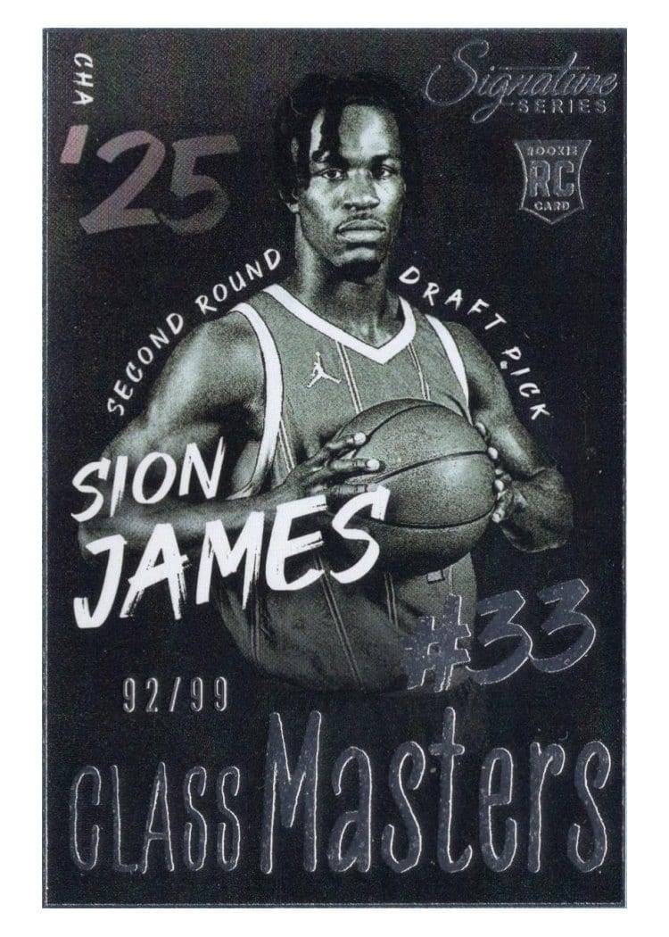 2025-26 Panini Signature Series Class Masters Sion James #20 card