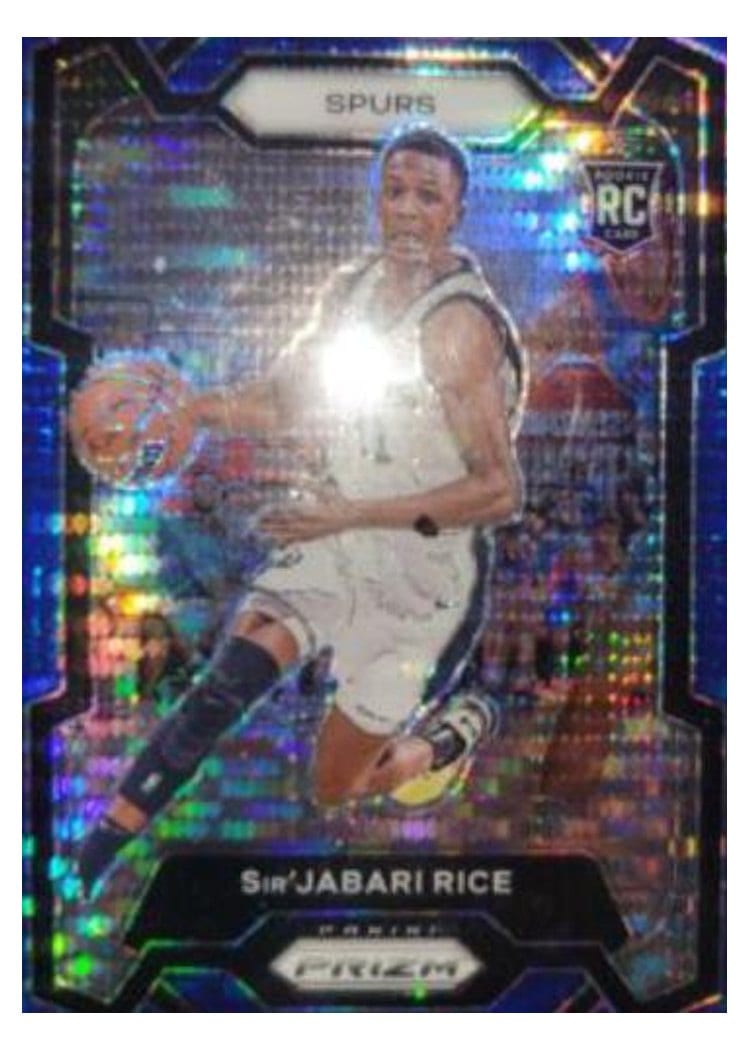 2023-24 Panini Prizm Base Set Sir'Jabari Rice Blue Seismic #299 card