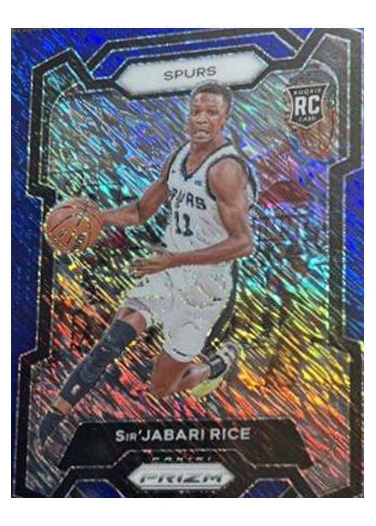 2023-24 Panini Prizm Base Set Sir'Jabari Rice Blue Shimmer #299 card