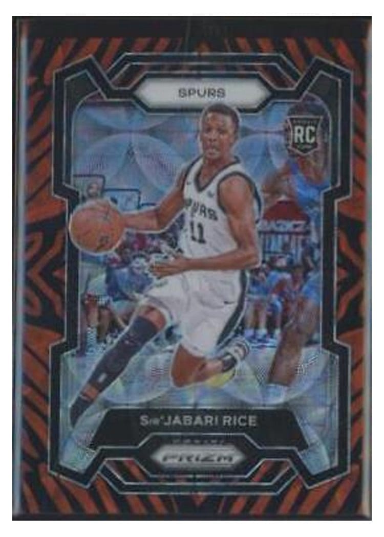 2023-24 Panini Prizm Base Set Sir'Jabari Rice Choice Tiger Stripe #299 card