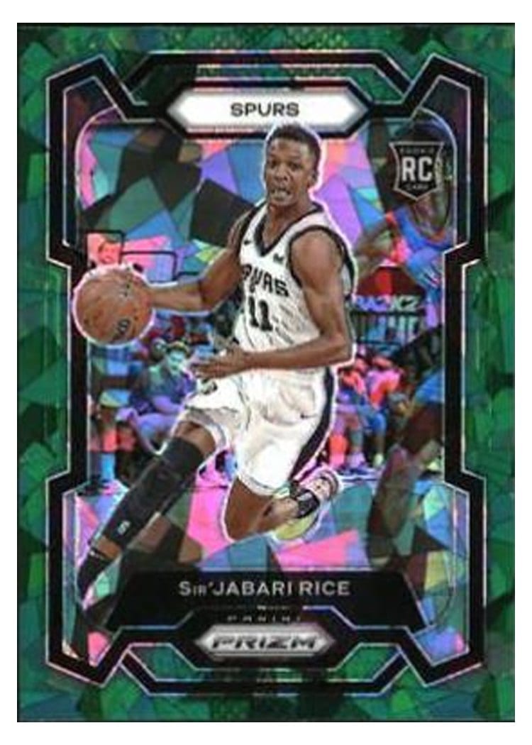2023-24 Panini Prizm Base Set Sir'Jabari Rice Green Ice #299 card
