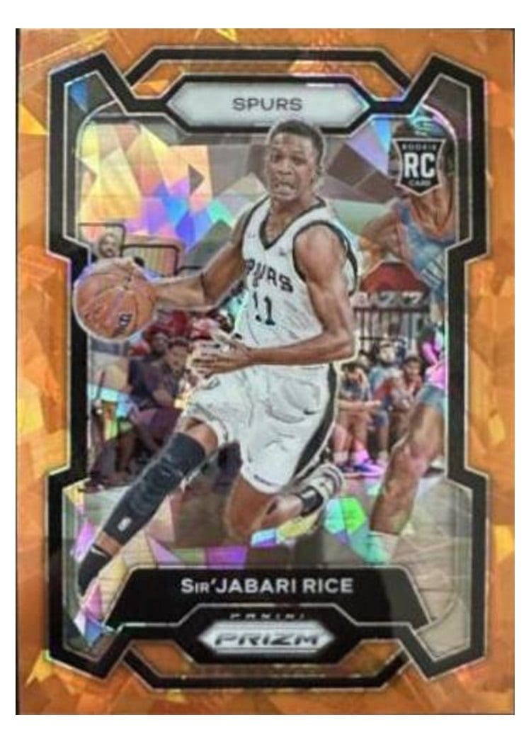 2023-24 Panini Prizm Base Set Sir'Jabari Rice Orange Ice #299 card