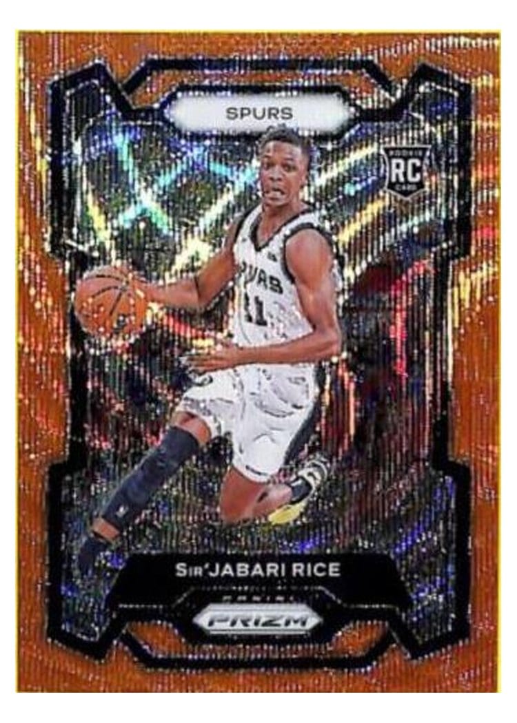 2023-24 Panini Prizm Base Set Sir'Jabari Rice Orange Wave #299 card
