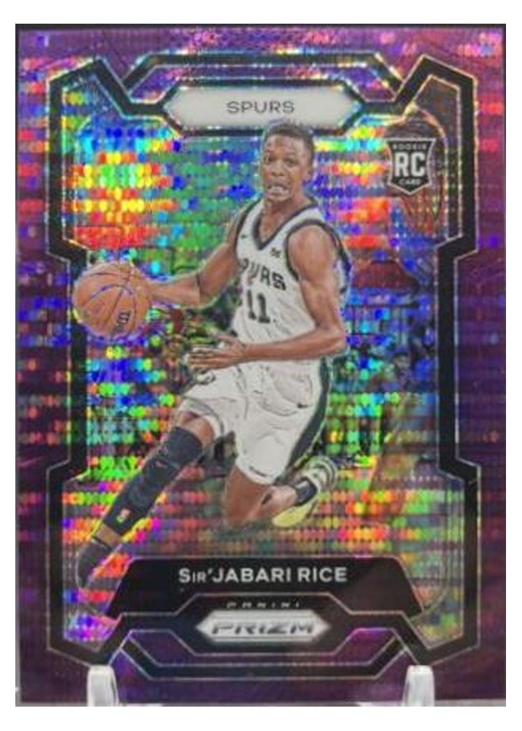 2023-24 Panini Prizm Base Set Sir'Jabari Rice Purple Pulsar #299 card