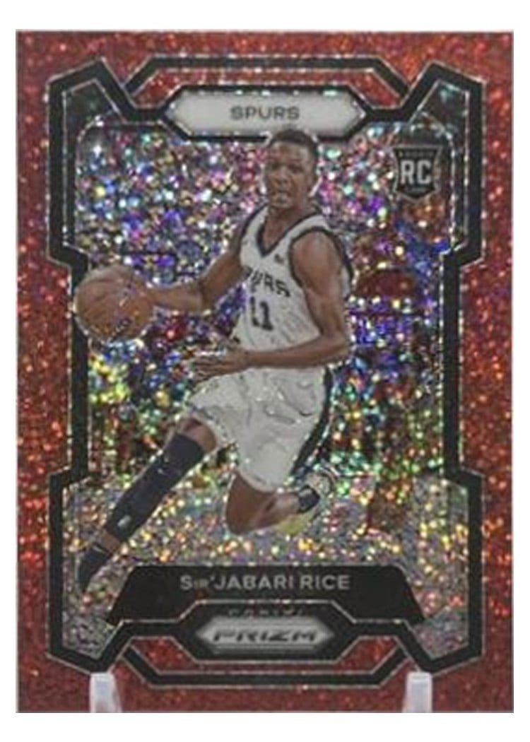 2023-24 Panini Prizm Base Set Sir'Jabari Rice Red Sparkle #299 card