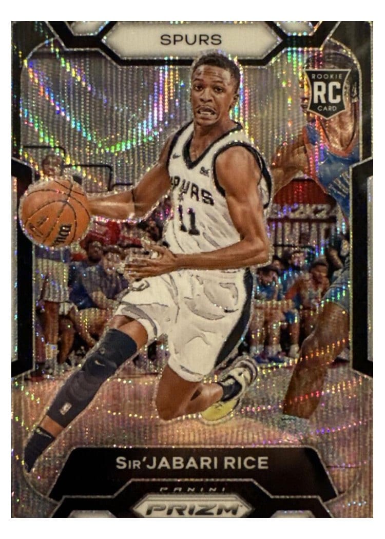 2023-24 Panini Prizm Base Set Sir'Jabari Rice White Wave #299 card