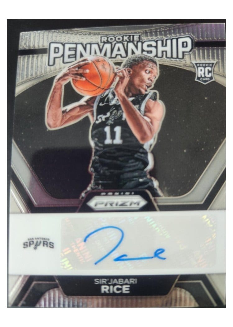 2023-24 Panini Prizm Rookie Penmanship Sir'Jabari Rice #RP-SJR card
