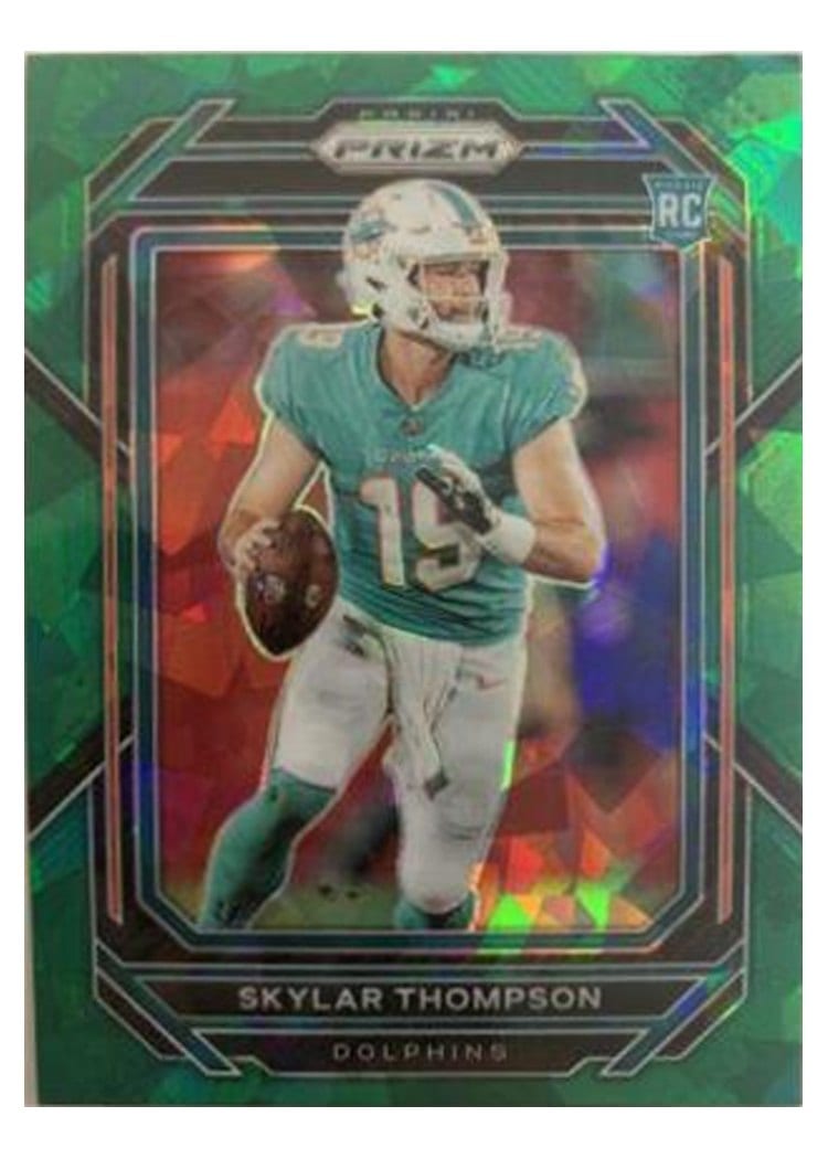 2022 Panini Prizm Base Set Skylar Thompson Green Ice #354 card