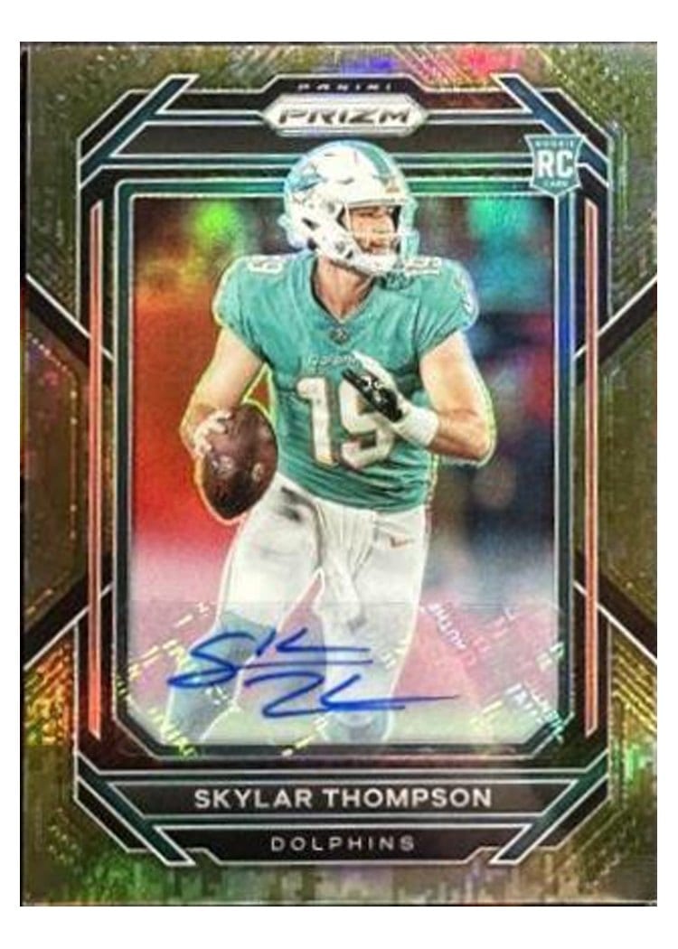 2022 Panini Prizm Base Set Skylar Thompson Autograph Camo #354 card