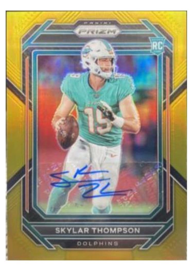 2022 Panini Prizm Base Set Skylar Thompson Autograph Gold #354