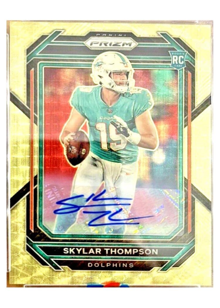 2022 Panini Prizm Base Set Skylar Thompson Autograph Gold Vinyl #354