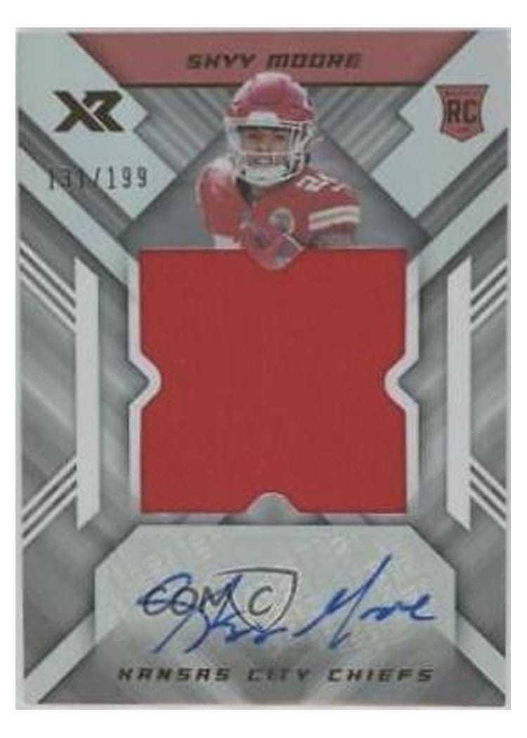 2022 Panini XR Rookie XL Swatch Autographs Skyy Moore #RXA-SM card