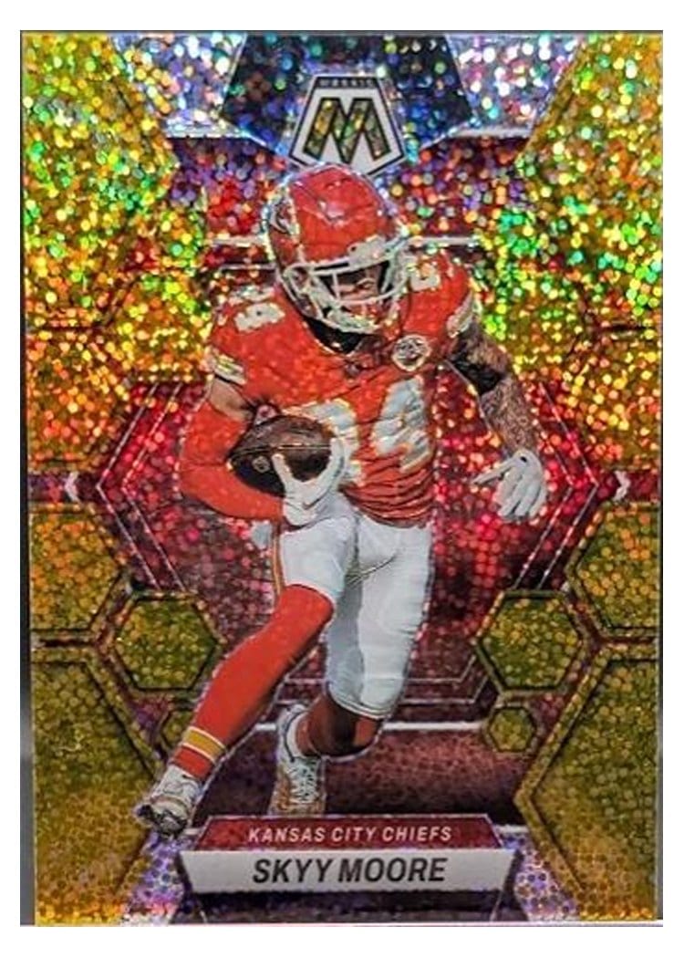 2023 Panini Mosaic Base Set Skyy Moore Gold Sparkle #111 card