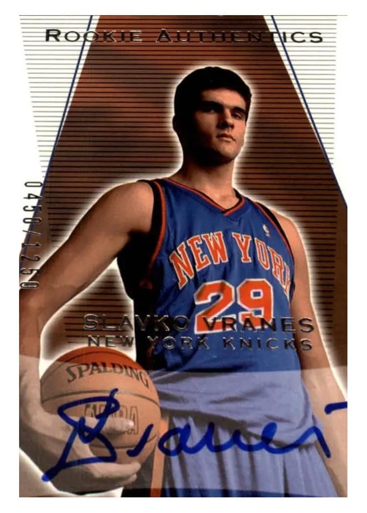 Slavko Vranes Autograph SP Limited 2003 SP Authentic card