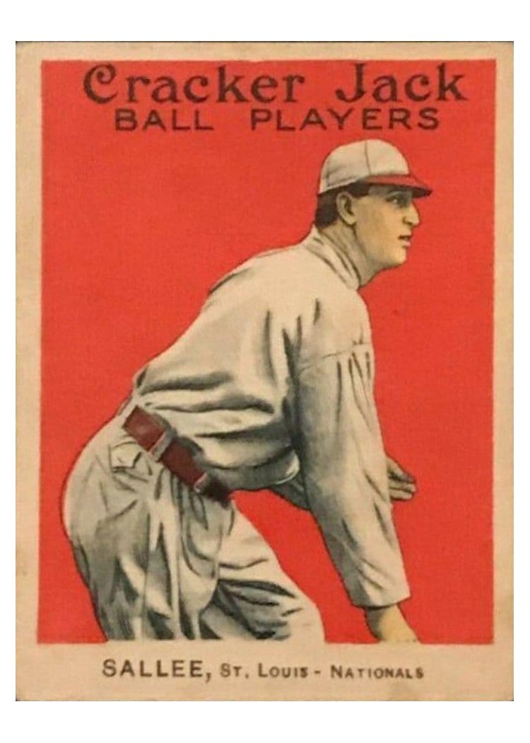 1915 Cracker Jack Slim Sallee #123 card