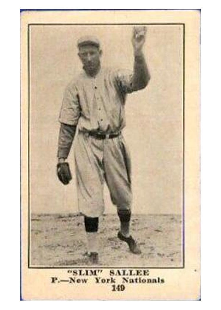 1917 Collins McCarthy Slim Sallee #149 card