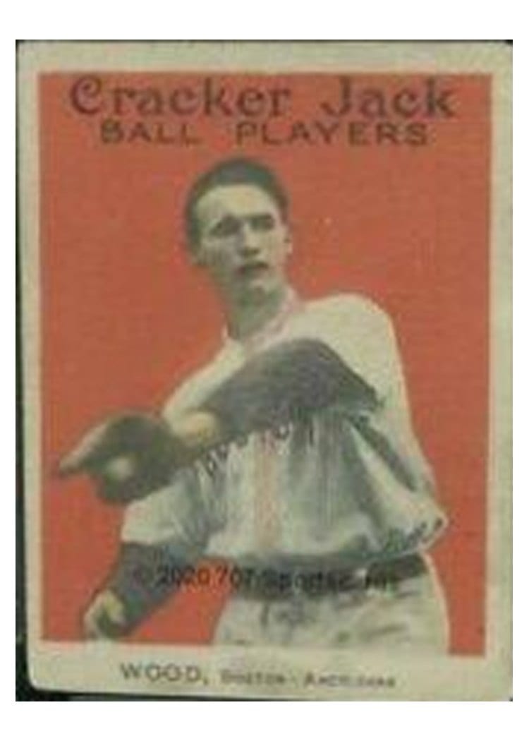 1914 Cracker Jack Smoky Joe Wood #22 card