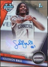 2023-24 Bowman University Chrome Bowman Chrome Prospects Autographs Solomon Ball #BCPA-SB card