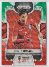 2018 Panini Prizm World Cup Son Heung min Green & Orange Wave #187