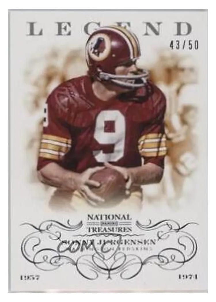 2013 Panini National Treasures Sonny Jurgensen #144 card